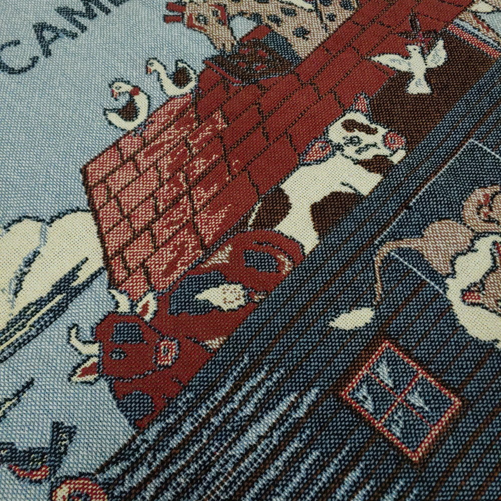 Vintage Noahs Ark Tapestry Woven Throw Blanket-Wall Hanging-70x48-1994 Animals - Picture 8 of 16